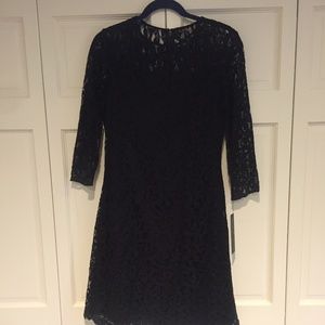 Black Lace Dress with black under slip